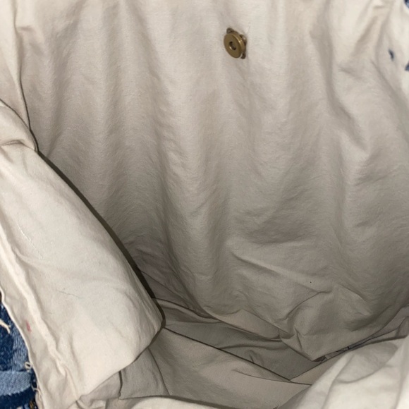 Lee jeans purse or bag . Recycled into a bag and lined inside . Has a white belt - Picture 4 of 4